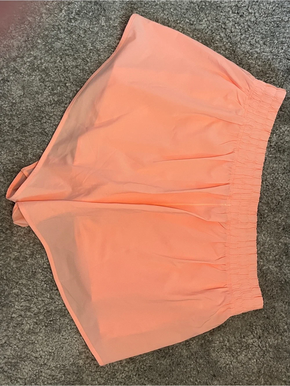 Women’s Peach Athletic Running Shorts with Elastic Waist